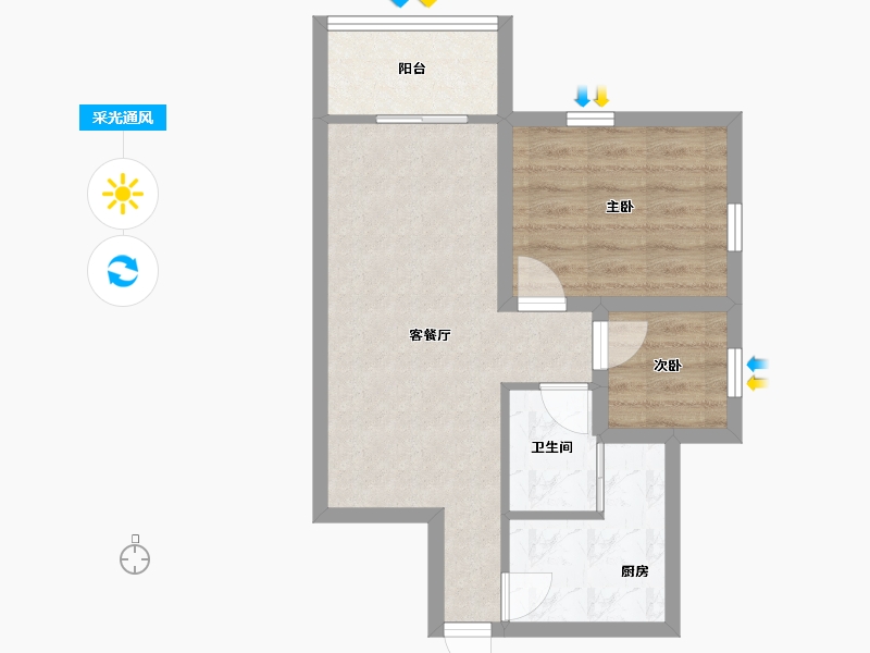 广东省-深圳市-雅景苑（二期）-48.92-户型库-采光通风