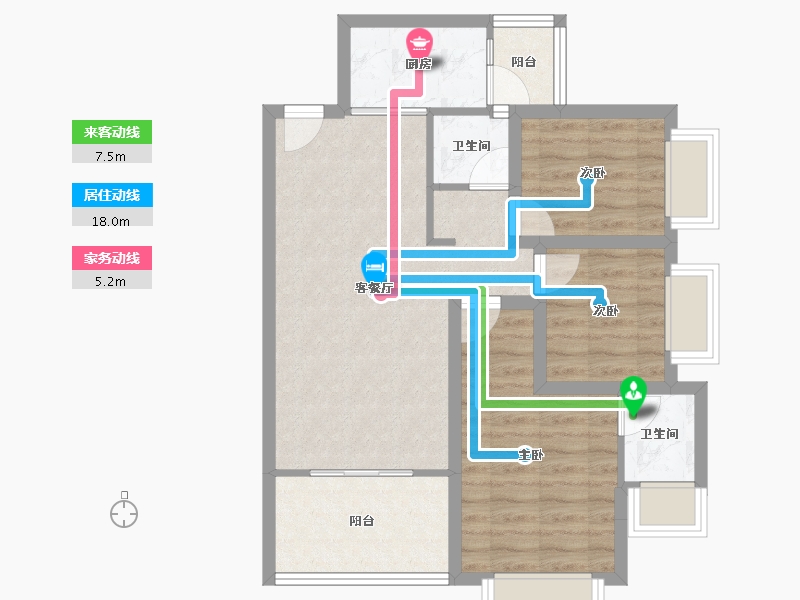 广东省-深圳市-佳华领域广场一期-72.12-户型库-动静线