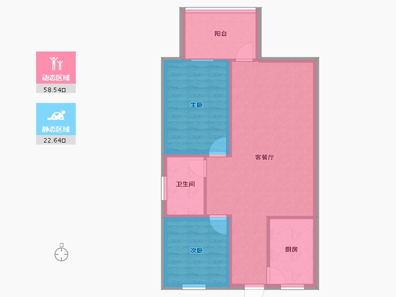 广东省-深圳市-锦绣江南一二三期-72.94-户型库-动静分区