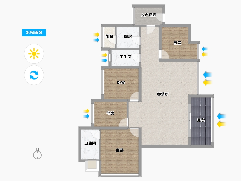 广东省-深圳市-卓能雅苑-107.91-户型库-采光通风