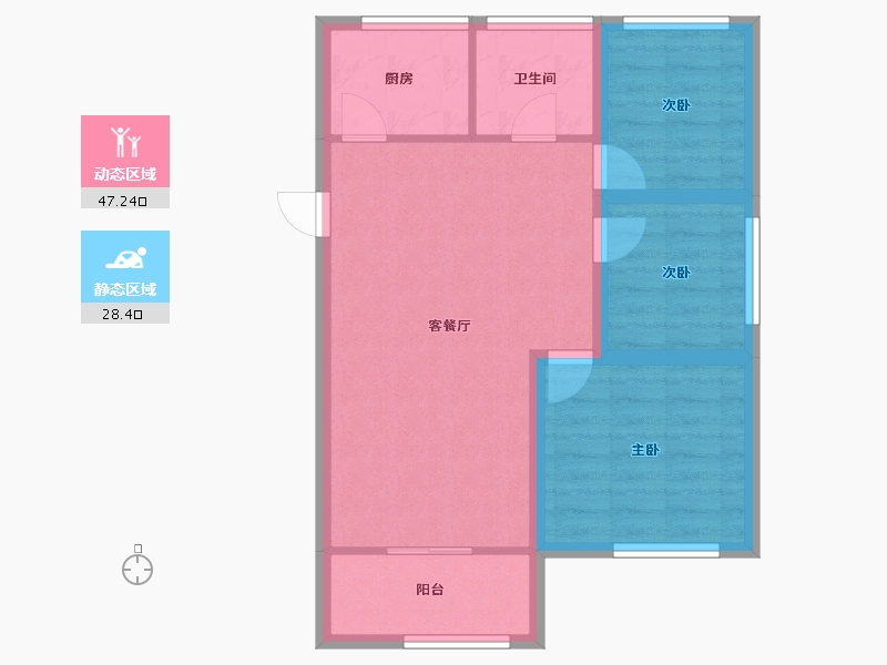 黑龙江省-鹤岗市-爱榕园-67.65-户型库-动静分区