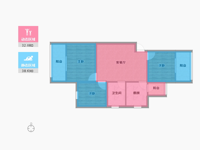 广东省-深圳市-世纪华庭-62.43-户型库-动静分区