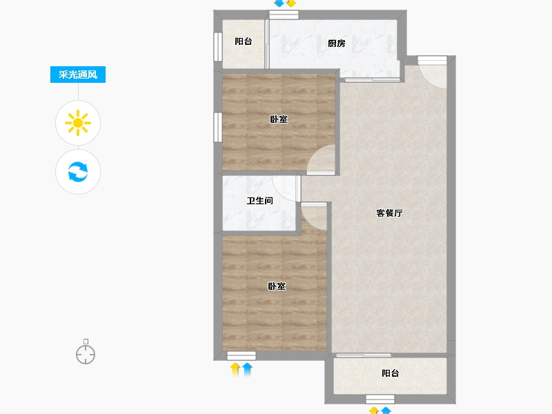 广东省-深圳市-和谐家园-56.25-户型库-采光通风