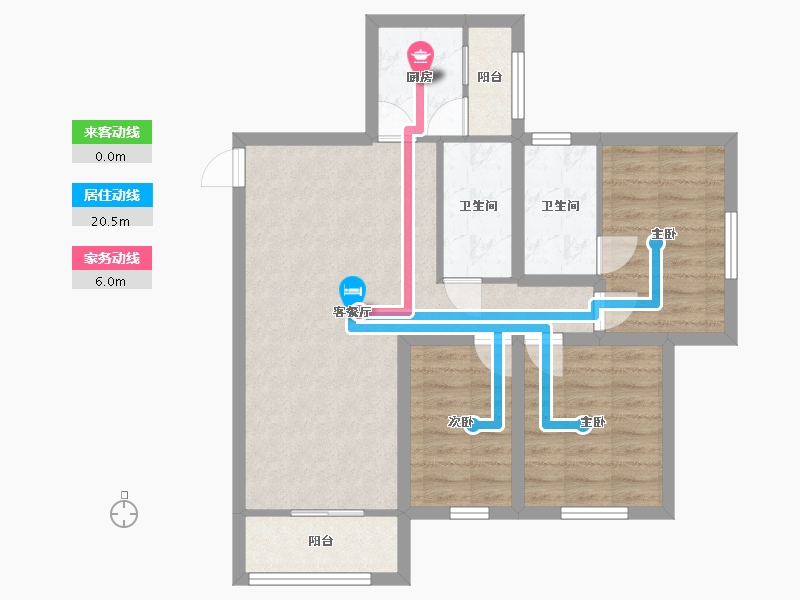 广东省-深圳市-西头东苑-75.53-户型库-动静线