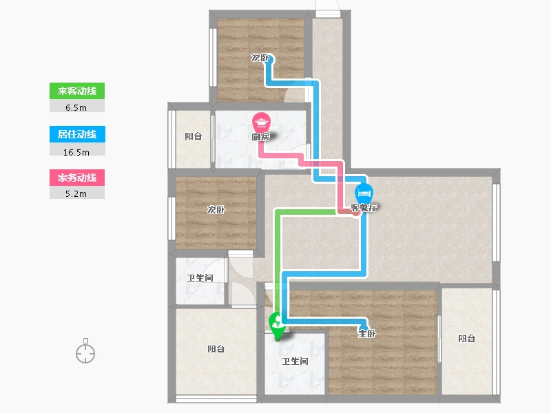 广东省-深圳市-卓越皇后道-85.12-户型库-动静线