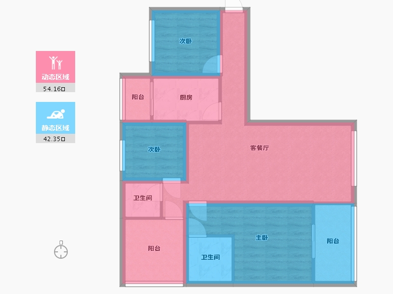 广东省-深圳市-卓越皇后道-85.12-户型库-动静分区