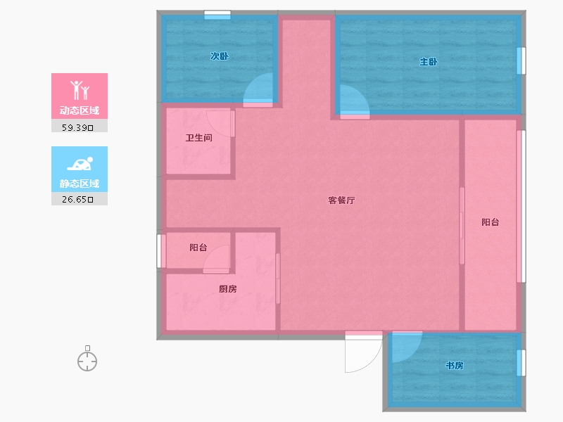 黑龙江省-鹤岗市-振兴小区-77.20-户型库-动静分区