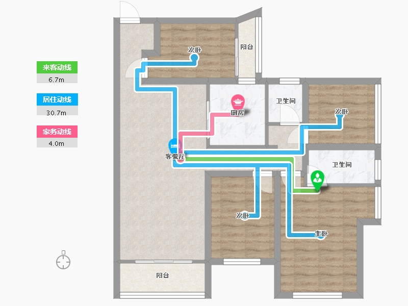 广东省-深圳市-中海锦城-83.48-户型库-动静线