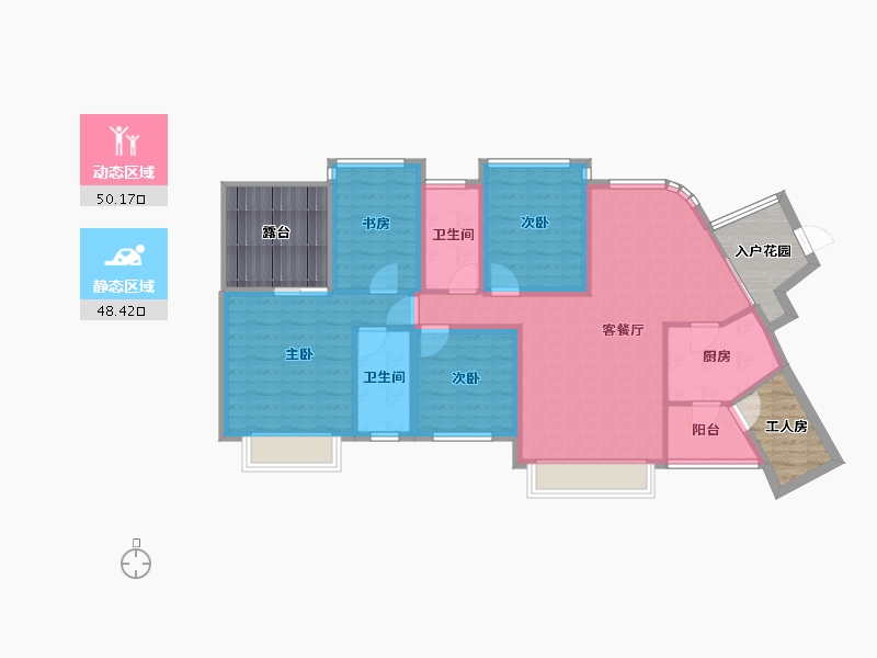 广东省-深圳市-卓能雅苑-104.81-户型库-动静分区