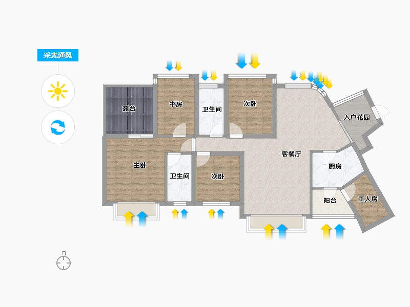 广东省-深圳市-卓能雅苑-104.81-户型库-采光通风