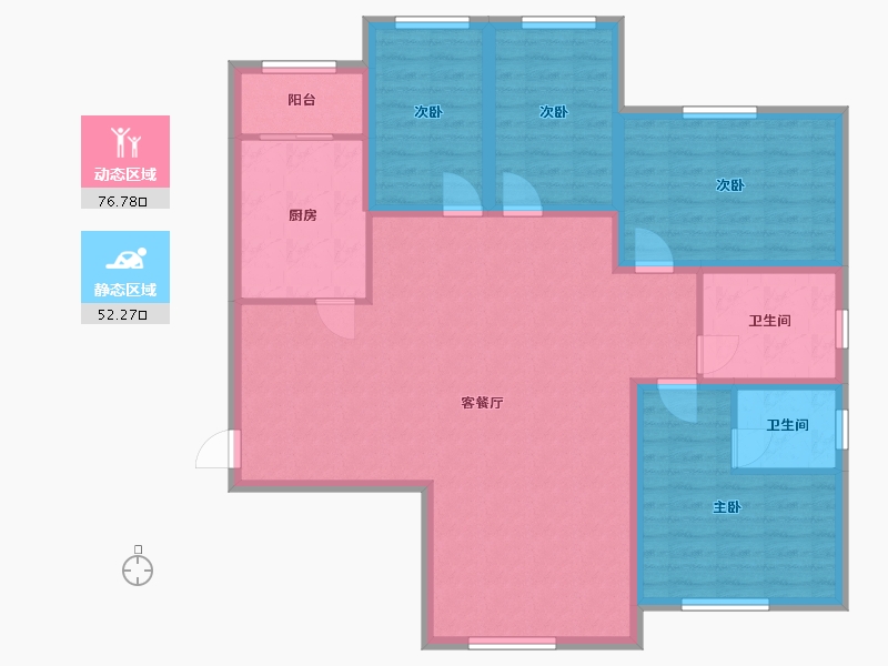 广东省-深圳市-金亨利都荟首府-116.52-户型库-动静分区