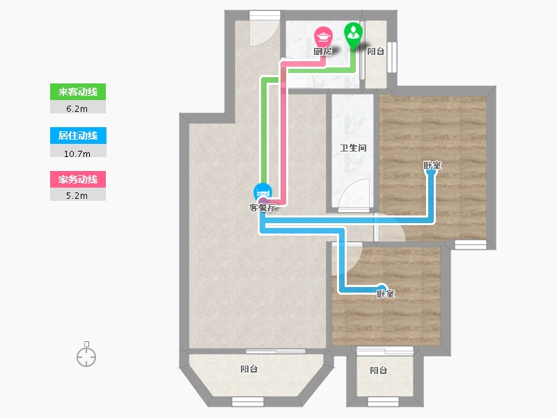 广东省-深圳市-中城康桥紫郡花园-55.05-户型库-动静线