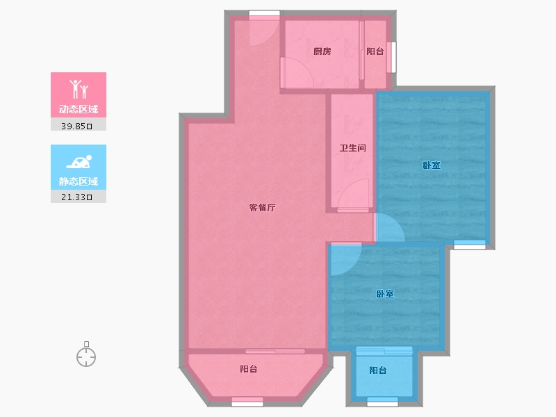 广东省-深圳市-中城康桥紫郡花园-55.05-户型库-动静分区