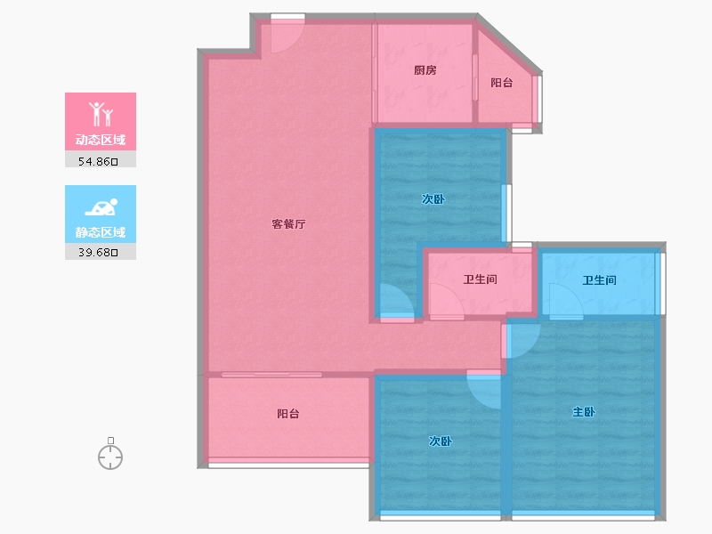 广东省-深圳市-英郡年华(三期商住楼)-84.00-户型库-动静分区