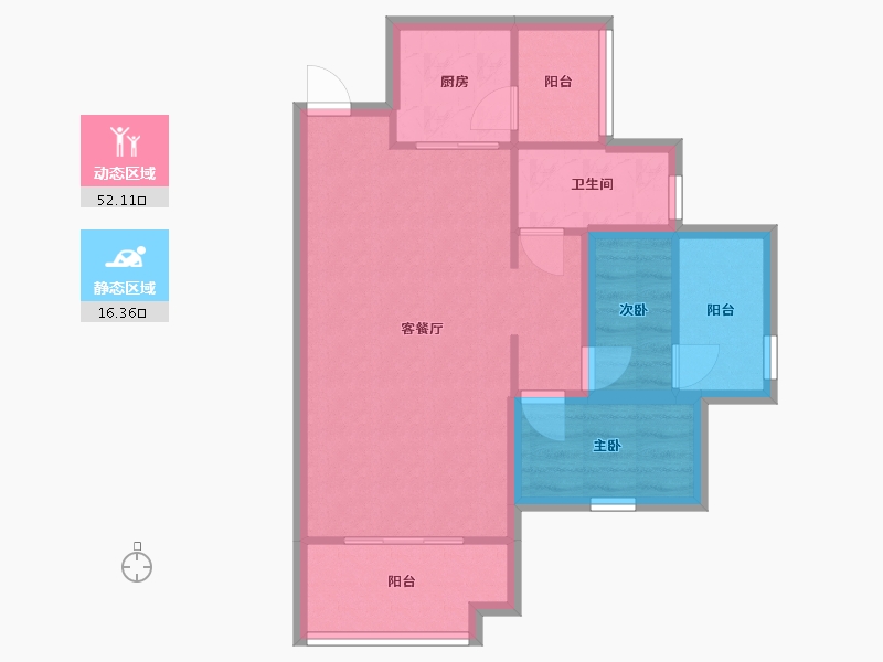 广东省-深圳市-星河盛世-60.88-户型库-动静分区