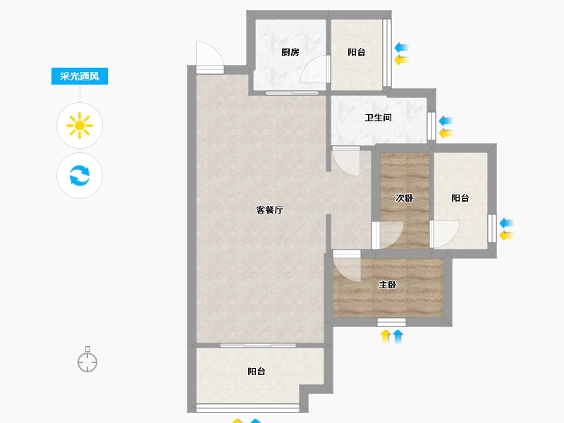 广东省-深圳市-星河盛世-60.88-户型库-采光通风