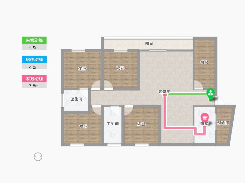 广东省-深圳市-阅山公馆-114.63-户型库-动静线