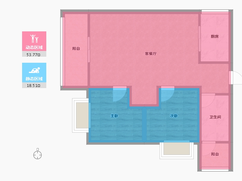 广东省-深圳市-华南西苑-64.29-户型库-动静分区