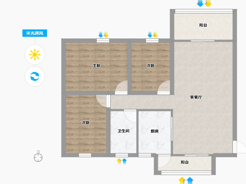 广东省-深圳市-富通天骏-77.89-户型库-采光通风