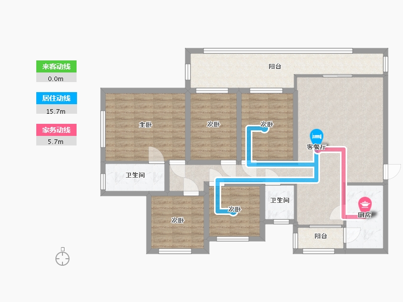 广东省-深圳市-幸福城二期-110.42-户型库-动静线