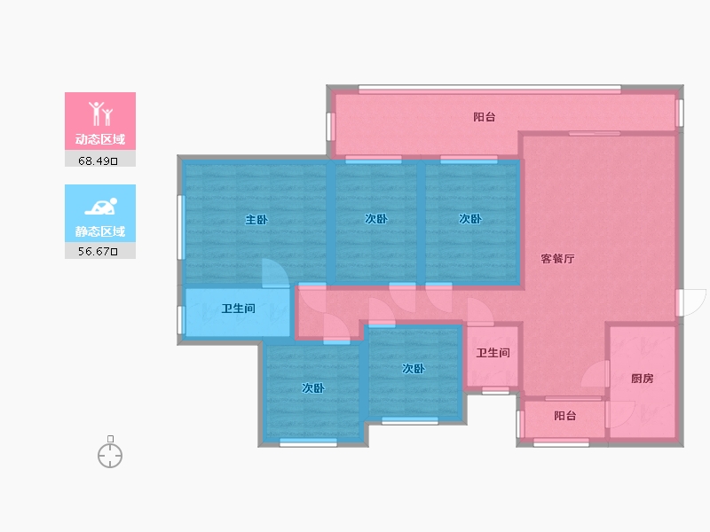 广东省-深圳市-幸福城二期-110.42-户型库-动静分区