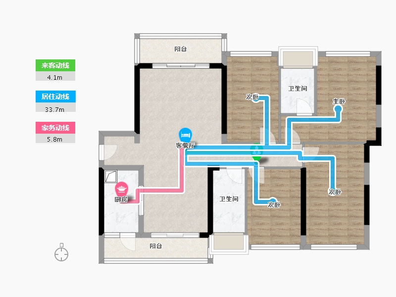 广东省-肇庆市-方凯华府-111.65-户型库-动静线