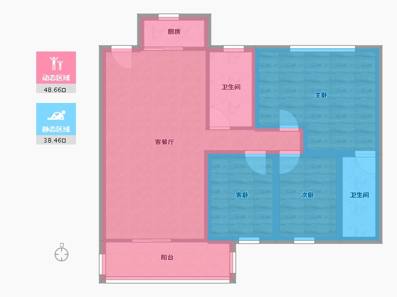 广东省-深圳市-锦绣东方（A区）-77.08-户型库-动静分区