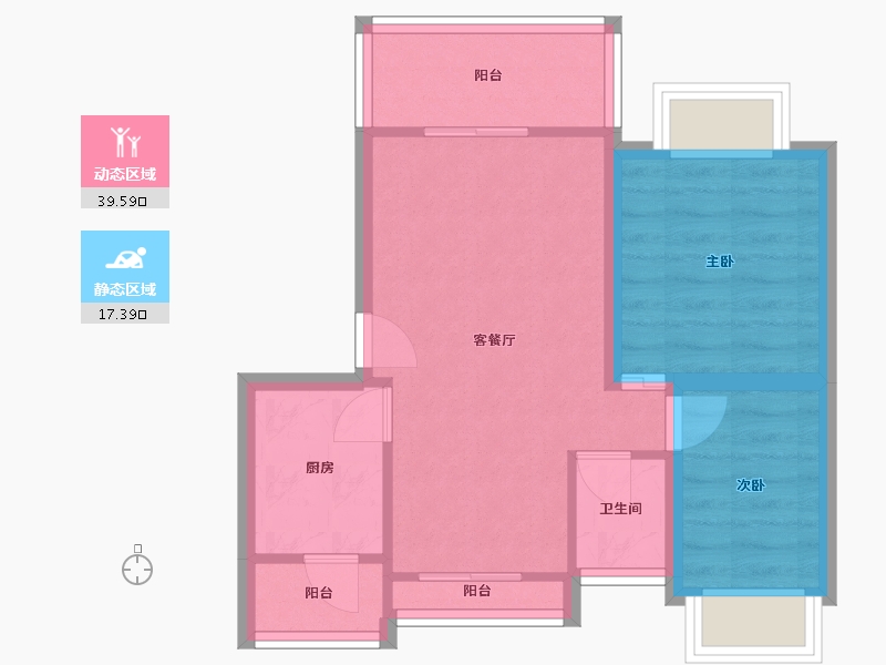 广东省-深圳市-香林玫瑰花园-50.20-户型库-动静分区