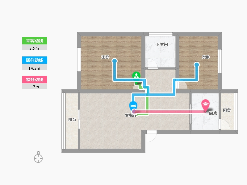 广东省-深圳市-鹏达花园-66.00-户型库-动静线