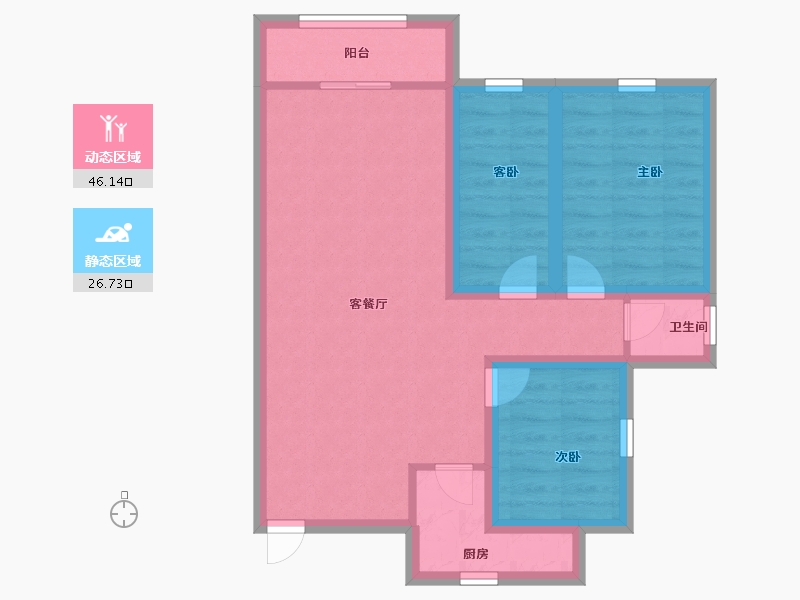 广东省-深圳市-保利上城-64.00-户型库-动静分区