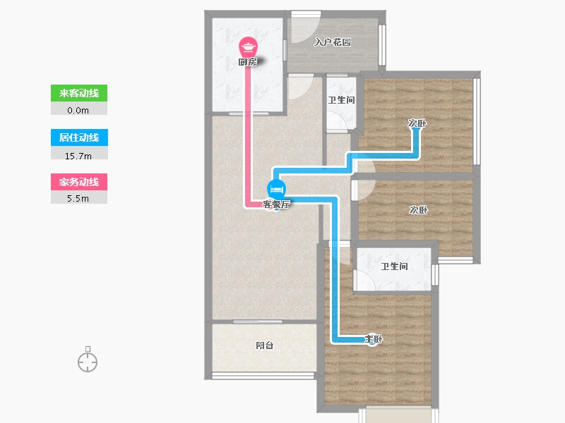 黑龙江省-鹤岗市-海湾小区-92.82-户型库-动静线