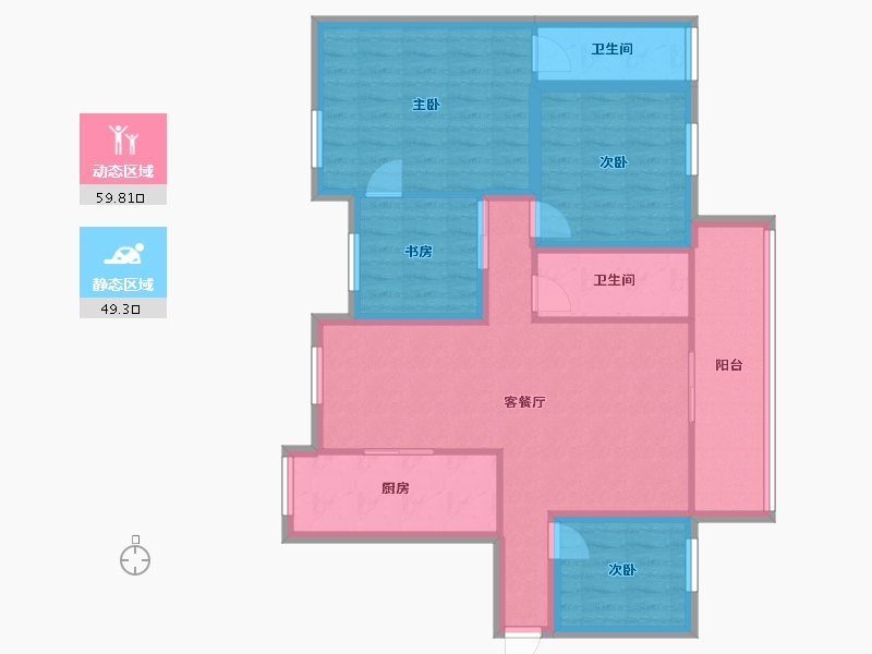 广东省-深圳市-和成世纪名园-97.24-户型库-动静分区