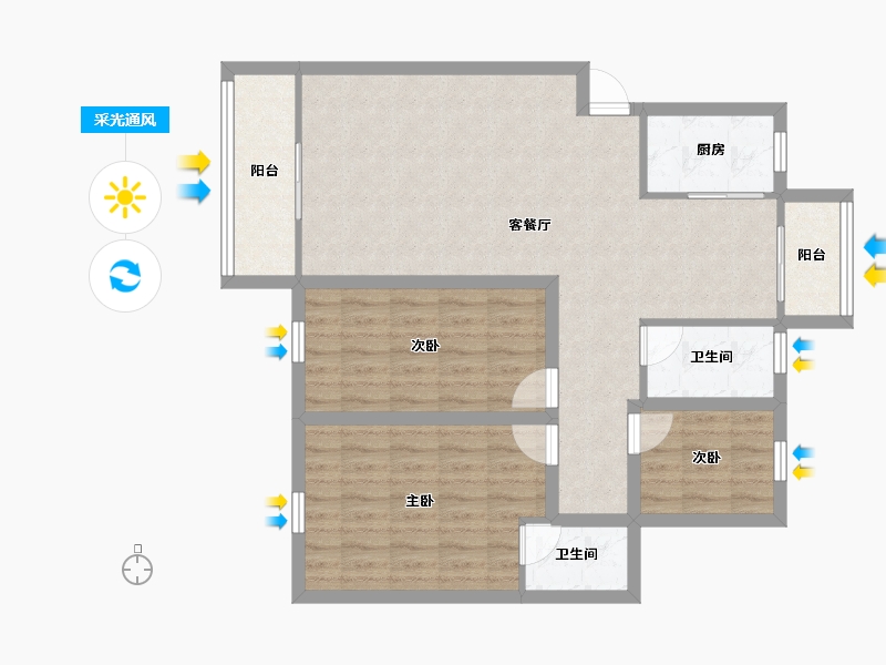 广东省-深圳市-桦润馨居-89.69-户型库-采光通风