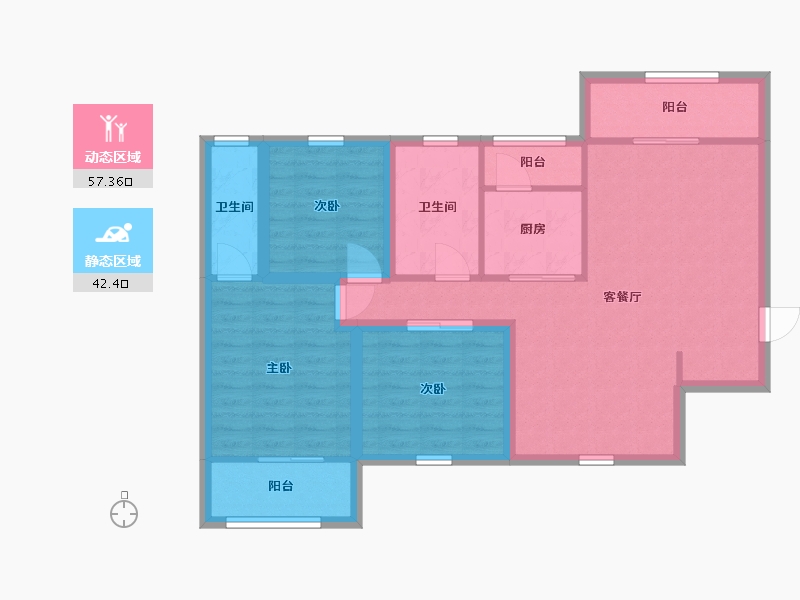 广东省-深圳市-富通天骏-88.93-户型库-动静分区