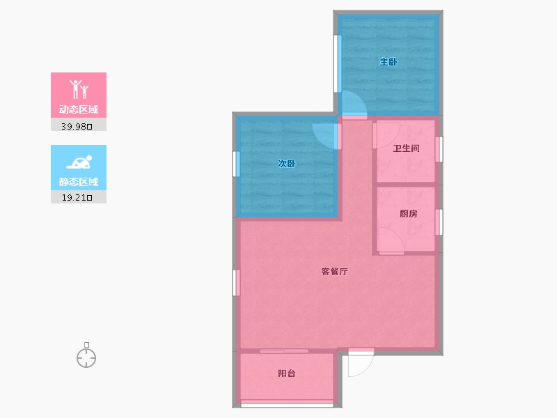 广东省-深圳市-龙富花园(龙岗中心城)-52.49-户型库-动静分区