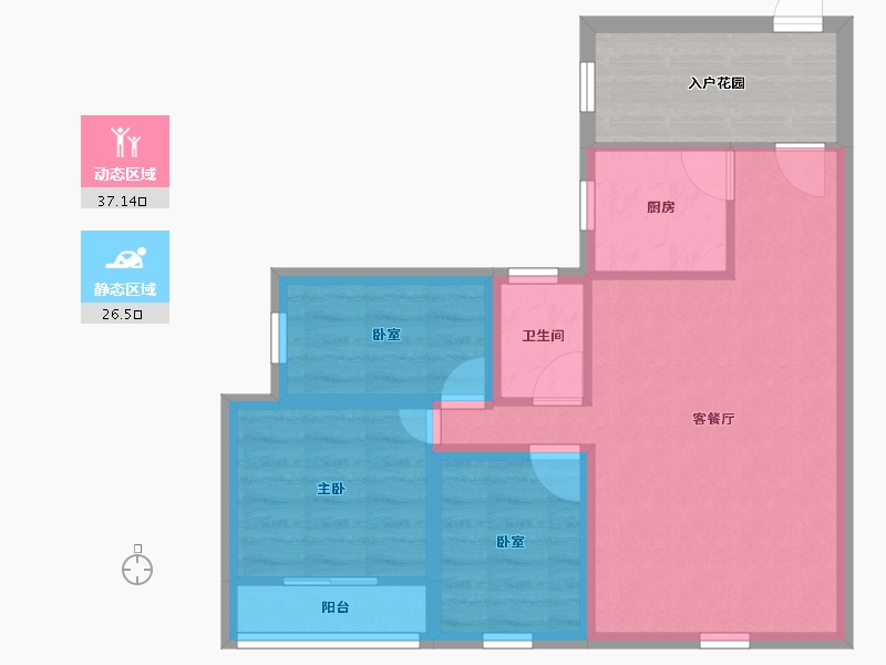 广东省-深圳市-城投七里香榭-63.11-户型库-动静分区