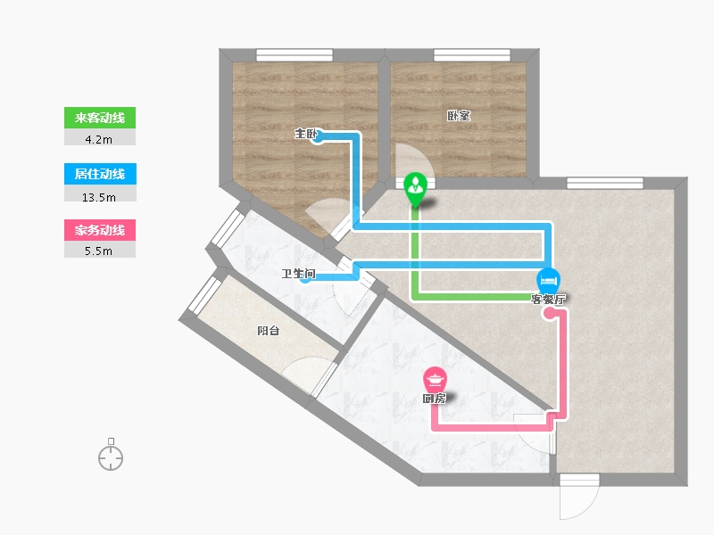 广东省-深圳市-跃华园-55.45-户型库-动静线