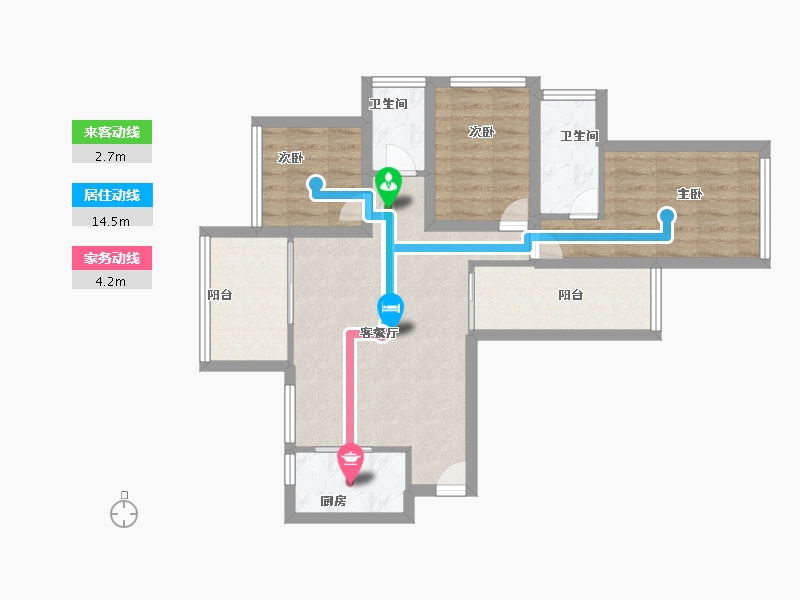 广东省-深圳市-华晖云门-69.99-户型库-动静线