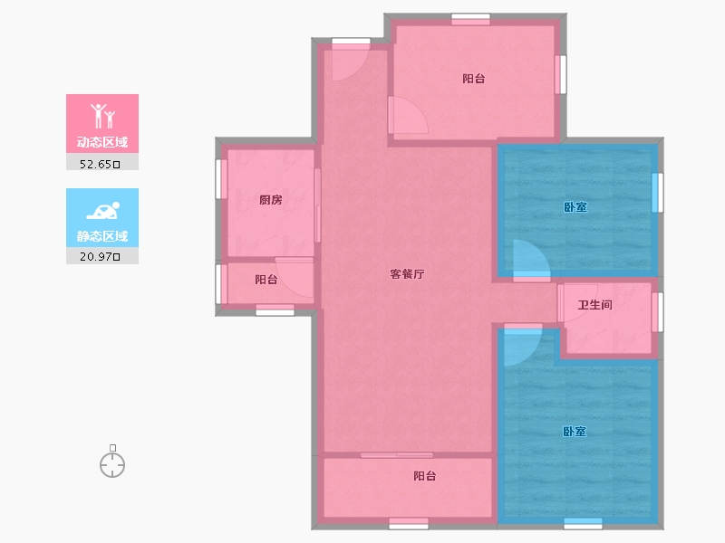 广东省-深圳市-宏发君域-65.16-户型库-动静分区