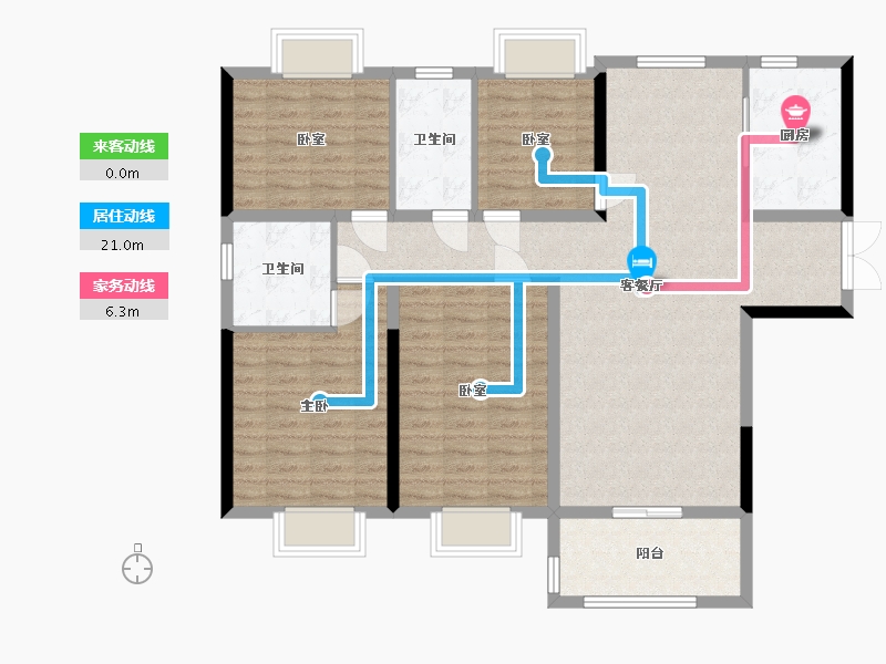 湖北省-黄石市-宏维新城-115.87-户型库-动静线