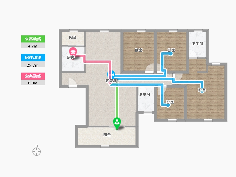 广东省-深圳市-华联城市全景花园-111.27-户型库-动静线