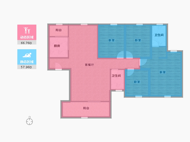 广东省-深圳市-华联城市全景花园-111.27-户型库-动静分区