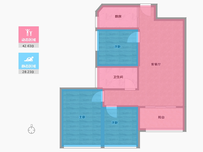 广东省-深圳市-英郡年华(三期商住楼)-62.57-户型库-动静分区