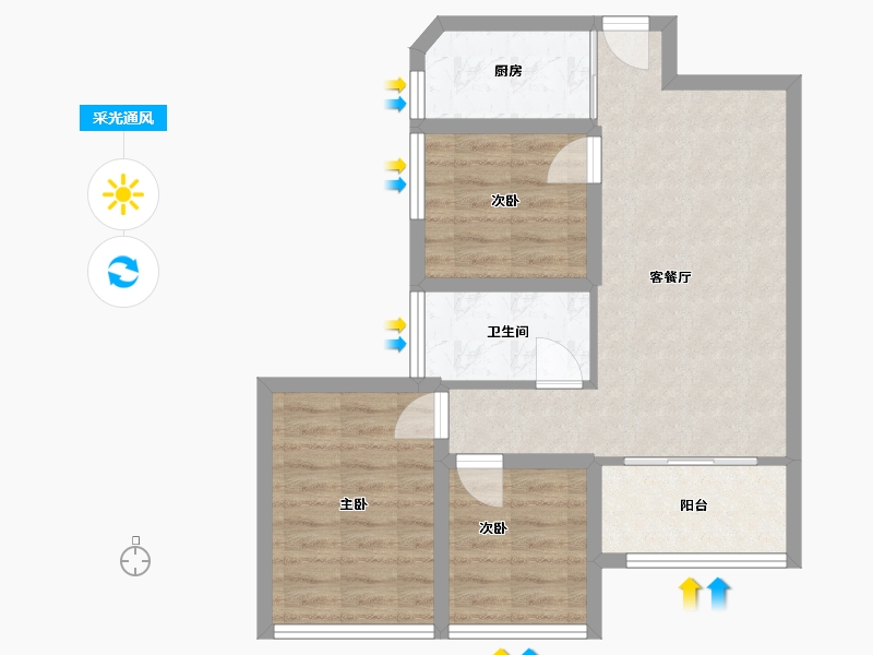 广东省-深圳市-英郡年华(三期商住楼)-62.57-户型库-采光通风