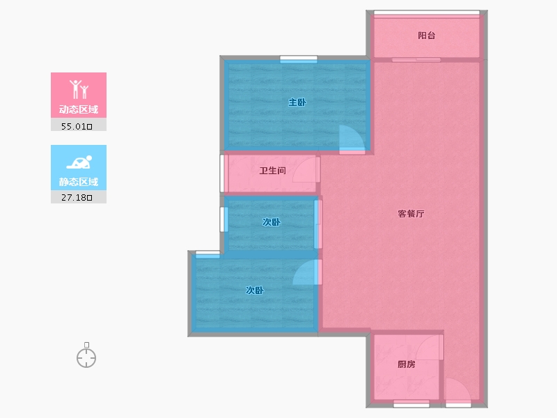 广东省-深圳市-龙岗中心广场-73.53-户型库-动静分区