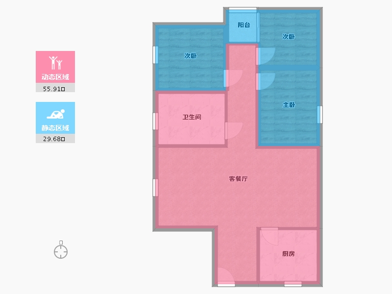 广东省-深圳市-凤凰花苑-76.52-户型库-动静分区