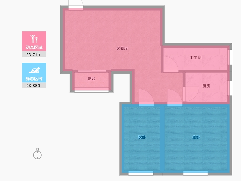 广东省-深圳市-创世纪滨海花园-48.05-户型库-动静分区