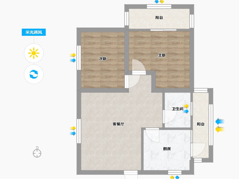 广东省-深圳市-海晖大厦-55.49-户型库-采光通风