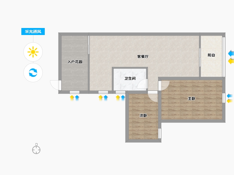 广东省-深圳市-名居绿海名居-74.22-户型库-采光通风