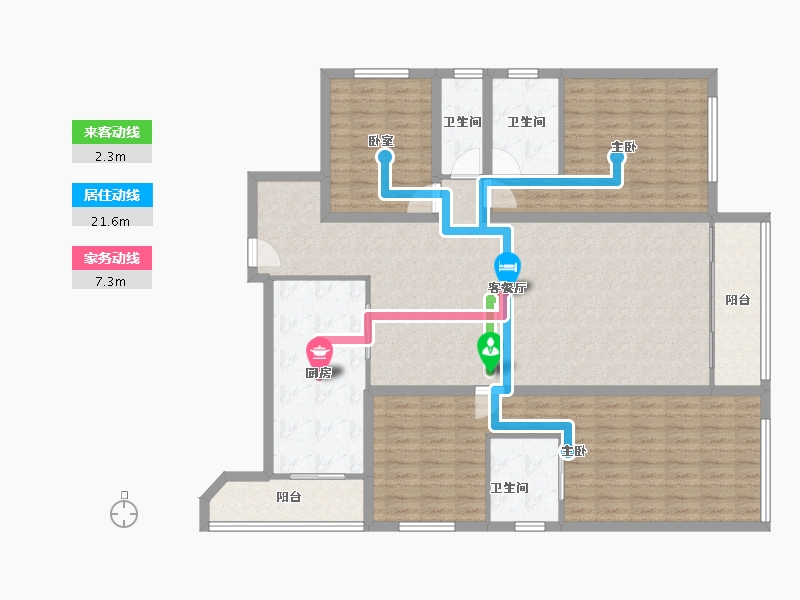 广东省-深圳市-中洲华府（一期）-144.26-户型库-动静线